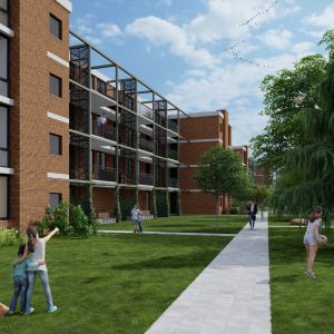 H-flats apeldoorn achtergevel